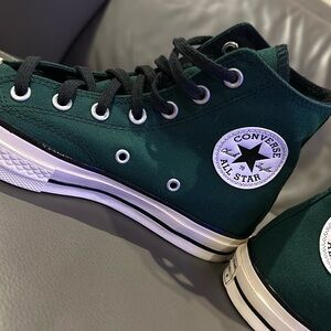 ✌️CONVERSE CHUCK TAYLOR GREEN HIGH TOP SHOES MENS 4.5 women 6.5 165504C NWOT 😍